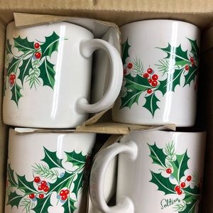 Christmas tree leaves mugs
